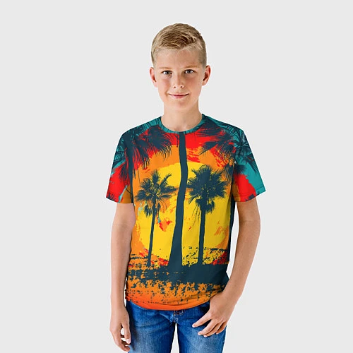 Детская футболка Гавайи / 3D-принт – фото 3