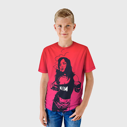 Детская футболка Фанатка NIN / 3D-принт – фото 3