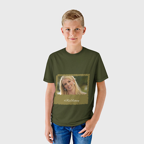 Детская футболка Free Britney / 3D-принт – фото 3