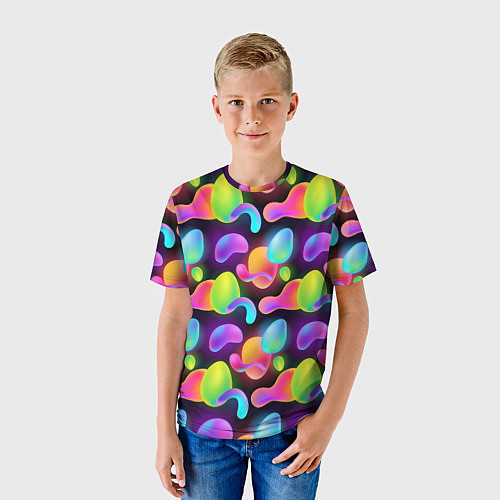 Детская футболка Ночные фонарики-светлячки / 3D-принт – фото 3