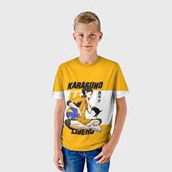 Футболка детская Юу Нишиноя из Карасуно Haikyu!!, цвет: 3D-принт — фото 2