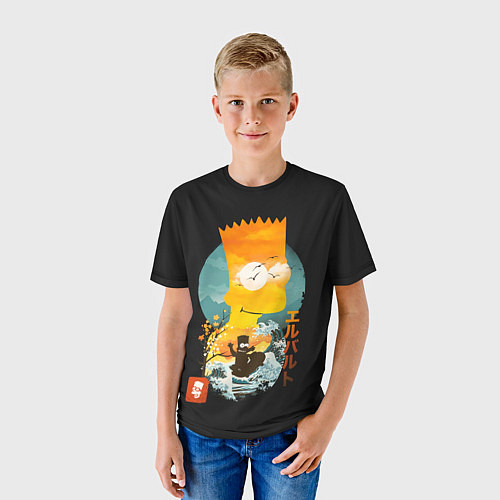 Детская футболка Барт в Азии / 3D-принт – фото 3