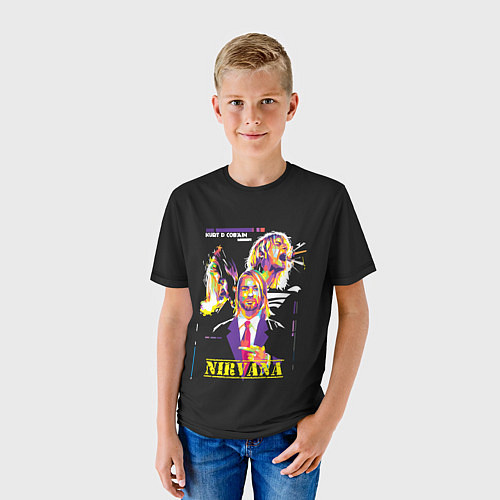 Детская футболка Kurt Cobain / 3D-принт – фото 3