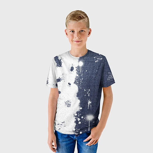 Детская футболка Джинсы тай дай белизной хлоркой / 3D-принт – фото 3