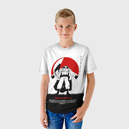 Детская футболка Эдвард Ньюгейт One Piece Большой куш / 3D-принт – фото 3