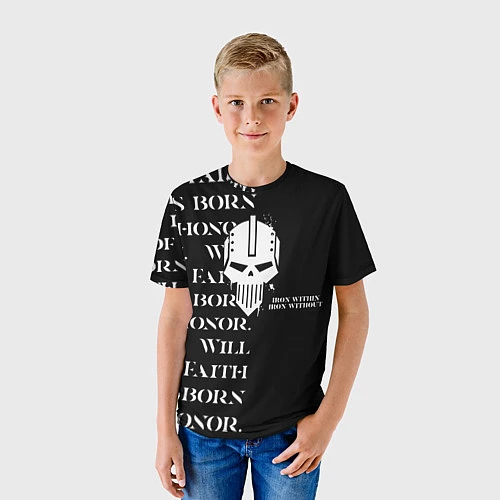 Детская футболка Боевой клич Железные войны / 3D-принт – фото 3