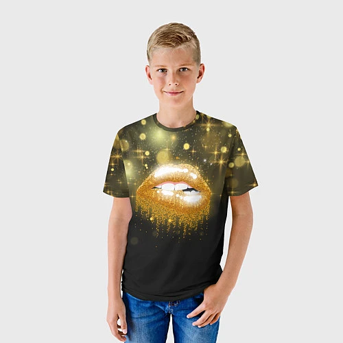 Детская футболка Губы / 3D-принт – фото 3