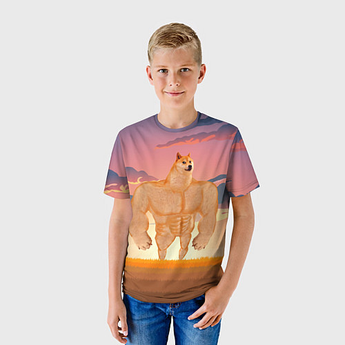 Детская футболка Мем собака качок DOGE / 3D-принт – фото 3
