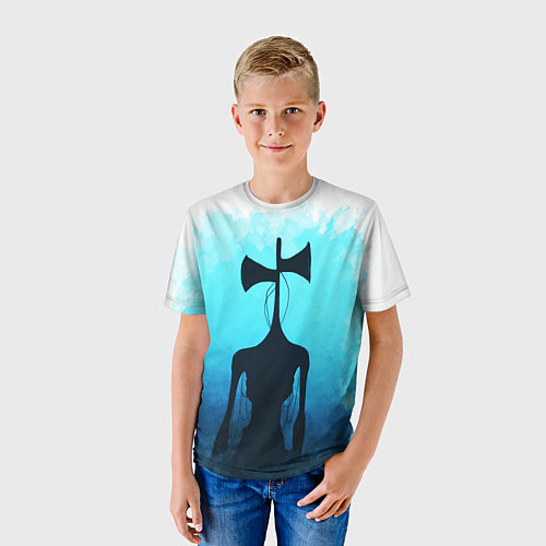 Детская футболка СИРЕНОГОЛОВЫЙ КРАСКА / 3D-принт – фото 3
