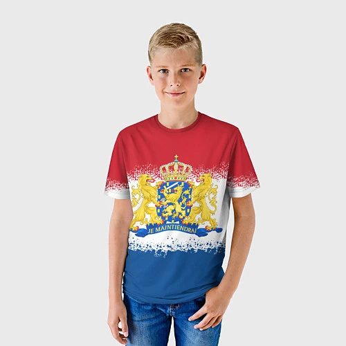 Детская футболка Нидерланды Голландия Флаг / 3D-принт – фото 3