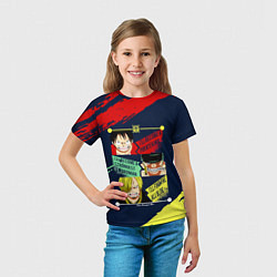 Футболка детская Луффи, Зоро и Санджи One Piece, цвет: 3D-принт — фото 2