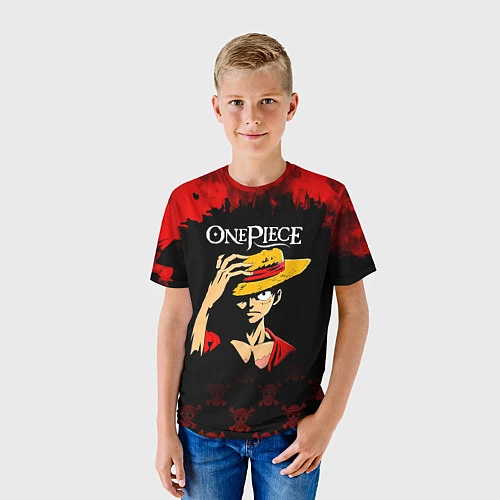Детская футболка Луффи One Piece Большой куш / 3D-принт – фото 3