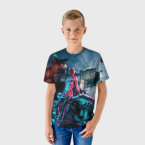 Детская футболка Cyberpunk / 3D-принт – фото 3