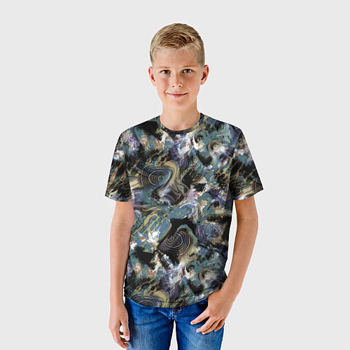 Детская футболка Узор для рыбака / 3D-принт – фото 3