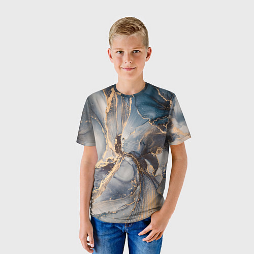 Детская футболка Fluid art ink mix / 3D-принт – фото 3