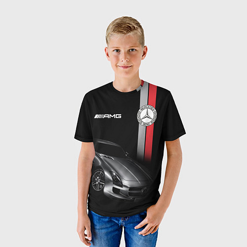 Детская футболка MERCEDES BENZ AMG / 3D-принт – фото 3
