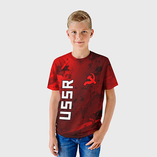 Детская футболка USSR - Серп и Молот - Краска / 3D-принт – фото 3