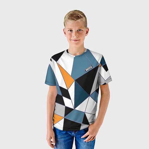 Детская футболка Геометрический узор / 3D-принт – фото 3