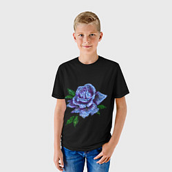 Футболка детская Сапфировая роза, цвет: 3D-принт — фото 2