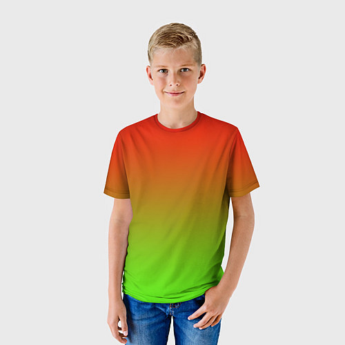Детская футболка Градиент Яблоко / 3D-принт – фото 3