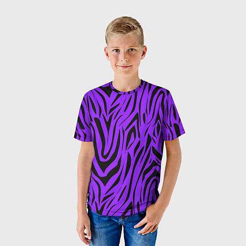 Детская футболка Абстрактный узор зебра / 3D-принт – фото 3