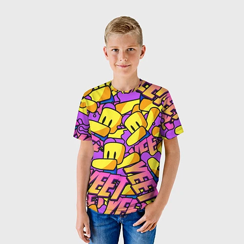 Детская футболка ROBLOX РОБЛОКС YEET / 3D-принт – фото 3