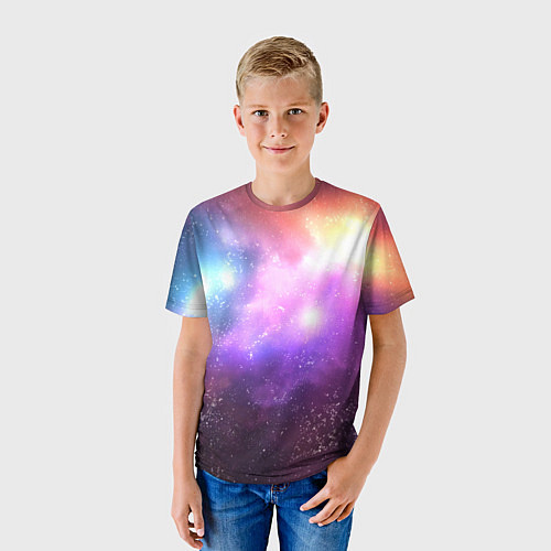 Детская футболка Космос, сияние и звезды / 3D-принт – фото 3