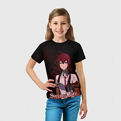 Футболка детская Курису Макисе Врата Штейна, цвет: 3D-принт — фото 2
