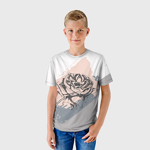 Детская футболка Абстракция с розой / 3D-принт – фото 3