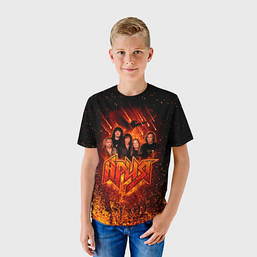 Детская футболка Ария в огне / 3D-принт – фото 3