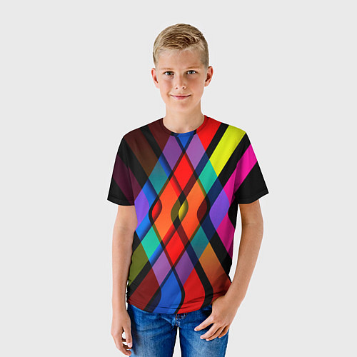 Детская футболка Симметрия красок / 3D-принт – фото 3