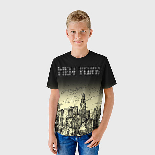Детская футболка Нью-Йорк / 3D-принт – фото 3
