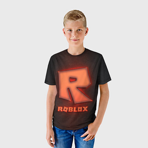 Детская футболка ROBLOX NEON RED / 3D-принт – фото 3