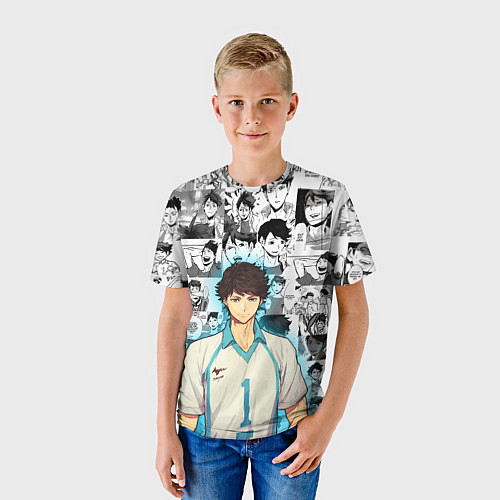 Детская футболка ТООРУ ОЙКАВА OIKAWA TORU / 3D-принт – фото 3