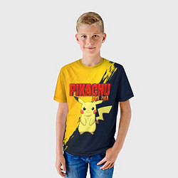 Футболка детская PIKACHU PIKA PIKA ПИКАЧУ, цвет: 3D-принт — фото 2