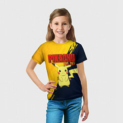 Футболка детская PIKACHU PIKA PIKA ПИКАЧУ, цвет: 3D-принт — фото 2