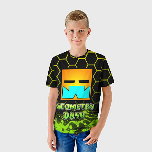 Детская футболка Geometry Dash Классика / 3D-принт – фото 3
