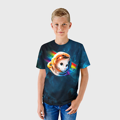 Детская футболка Котик Космонавт / 3D-принт – фото 3