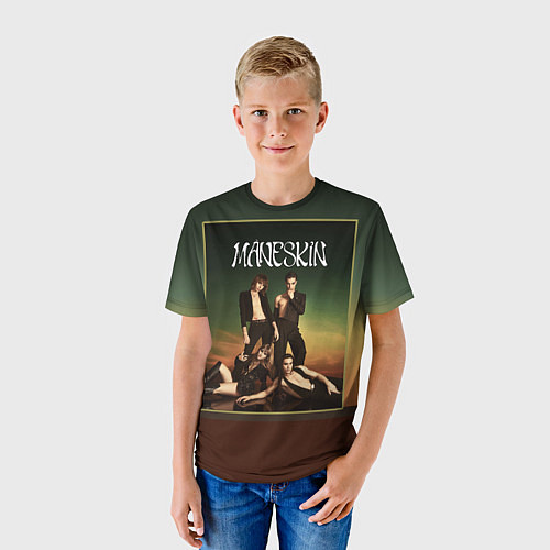 Детская футболка Maneskin в лучах заката / 3D-принт – фото 3