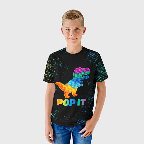 Детская футболка POP IT DINOSAUR ДИНОЗАВР / 3D-принт – фото 3