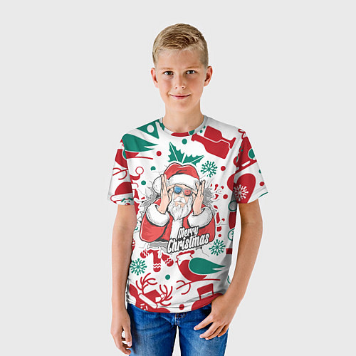 Детская футболка Merry Christmas3D / 3D-принт – фото 3