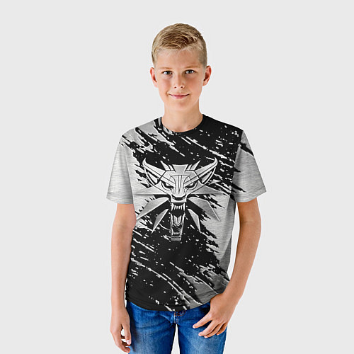 Детская футболка THE WITCHER LOGO STEEL / 3D-принт – фото 3