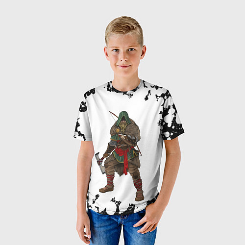 Детская футболка ASSASSINS CREED VALHALLA спина Z / 3D-принт – фото 3
