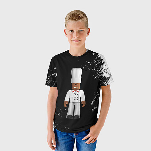 Детская футболка ROBLOX РОБЛОКС LOGO спина Z / 3D-принт – фото 3