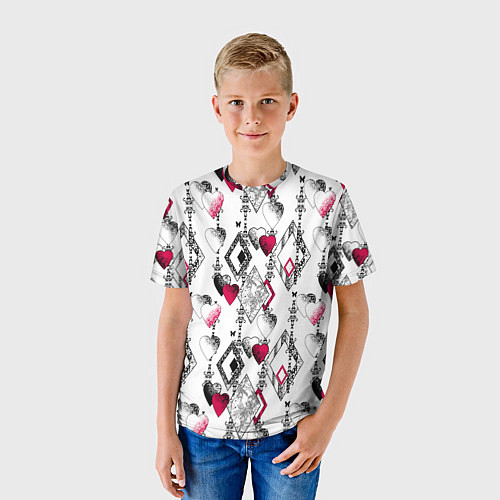 Детская футболка Абстрактный современный узор / 3D-принт – фото 3