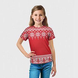 Футболка детская Зимний лес, цвет: 3D-принт — фото 2