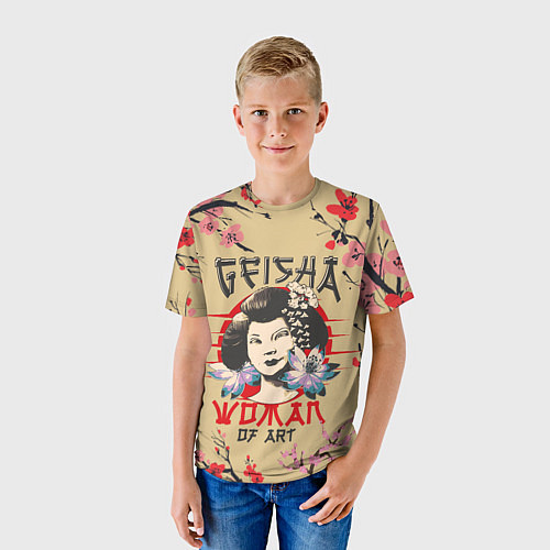 Детская футболка Гейша Geisha Z / 3D-принт – фото 3