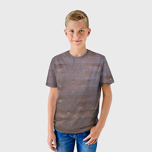 Детская футболка Ржавый металл / 3D-принт – фото 3