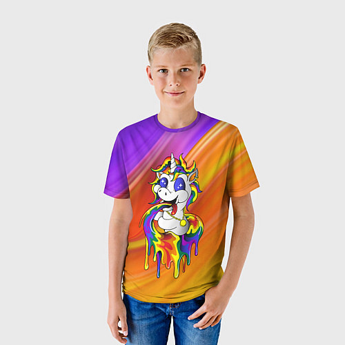 Детская футболка Единорог Unicorn Rainbow Z / 3D-принт – фото 3