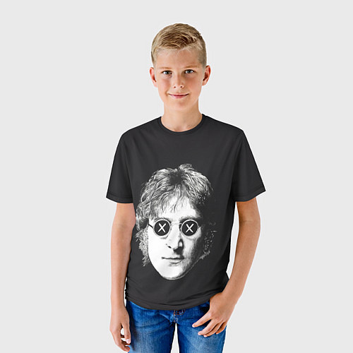 Детская футболка Ленон в очках / 3D-принт – фото 3